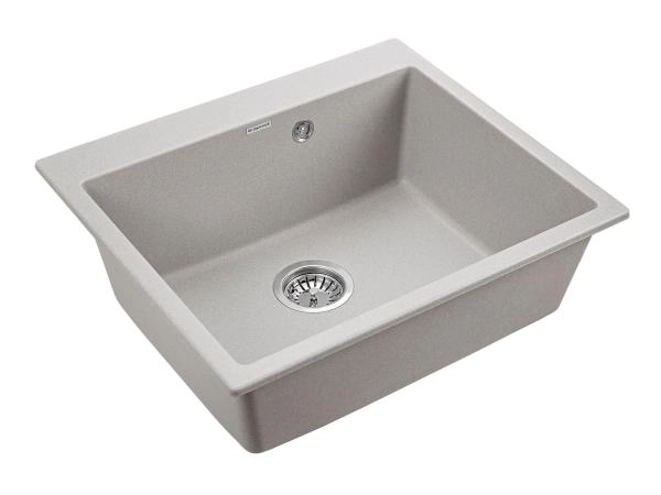 Мойка для кухни Paulmark KANTE, PM106052-GR, серый, 600х520 мм