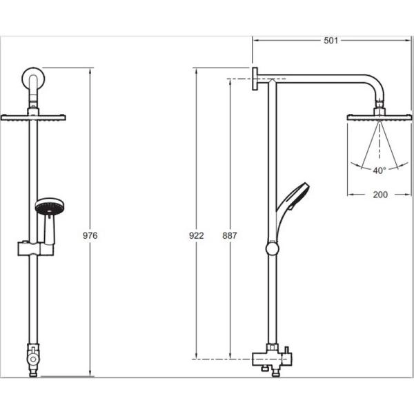 Душевая система Jacob Delafon EO ECO E45893-CP хром