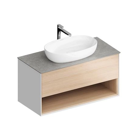 Тумба Kerama Marazzi PLAZA MODERN ПЛАЗА МОДЕРН PLB.M.100.1\OAK.V подвесная 100 дуб виченца 1 ящик + полка