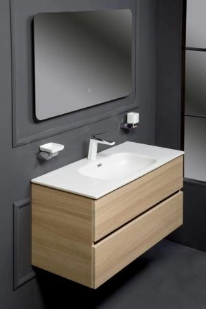 Тумба без раковины Boheme Vallessi 100*46cm LIGHT OAK мат. 2 полки 837-100-L