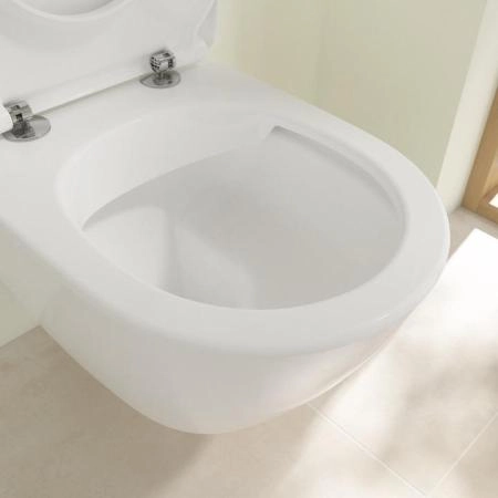 Унитаз Villeroy&Boch SUBWAY 2.0 5614R201 (5614R001+9M78S101) подвесной с сиденьем