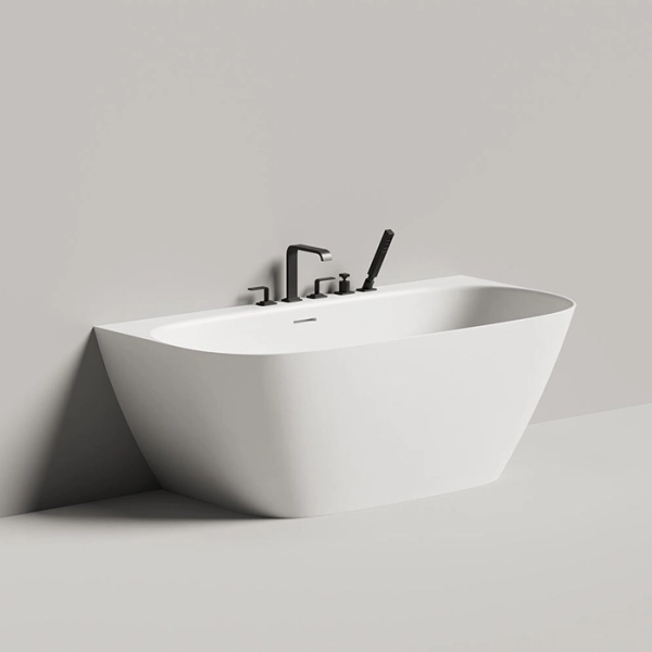 Salini Sofia Wall Ванна пристенная 1700х800х580мм, донный клапан, сифон,  слив-перелив, каркас, мат-л: S-stone, матовый, белый. Фурнитура: белая.