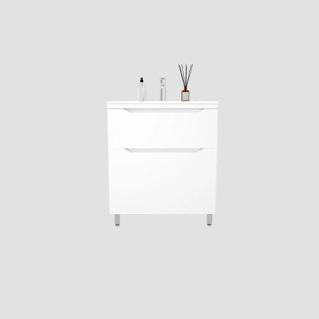 Тумба напольная Style Line Марелла 70 (2 ящ.) Люкс антискрейтч белый матовый, PLUS