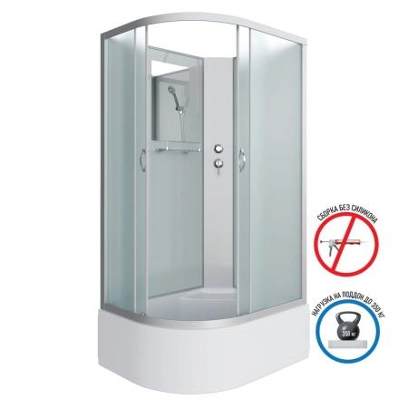 Душевая кабина Niagara NG-2310-14RBK 1200х800х2000 высокий поддон 40см стекло матовое
