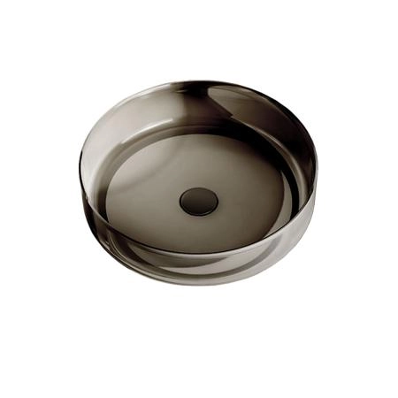 Раковина прозрачная Vincea VBS-6T16B, 450*450*130, накладная, цвет черный смола