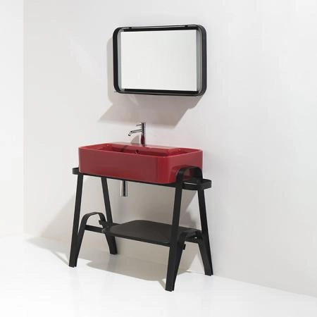 Simas Hop Раковина чаша подвесная 80x50xh18 см, без отв. для смесителя, цвет: rubino
