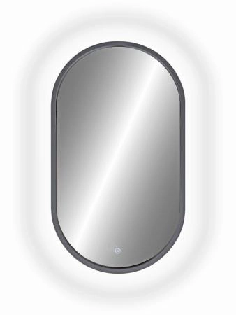 Зеркало Континент Prime standart 450x800 серый ЗЛП1079 с подсветкой