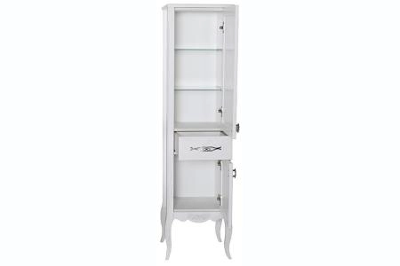 Тумба под раковину ASB-Woodline Модерн 85 Белый (патина серебро)