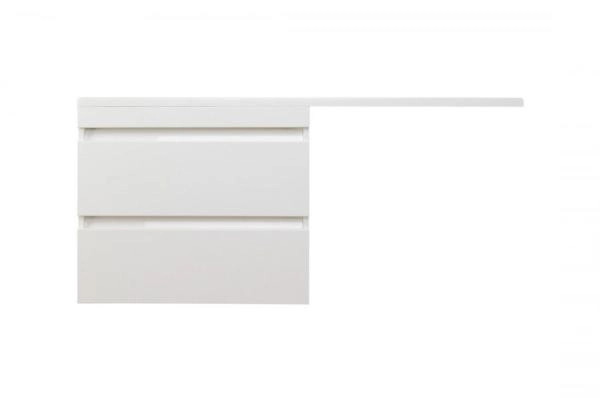 Тумба под раковину Style Line Elfante Даллас 130 Люкс белая, PLUS, подвесная