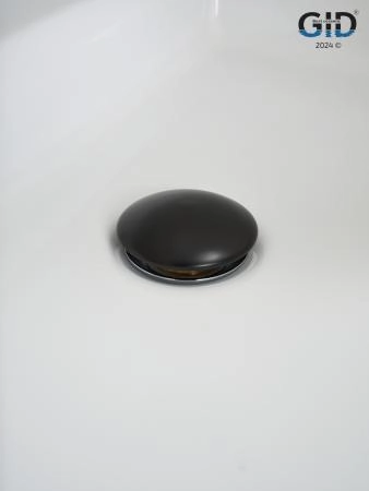 Донный клапан Gid  с переливом Blm100-1 74407K черный матовый 7x7x10