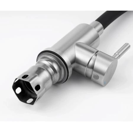 Смеситель KNOTLOR STREAMLINE SS-02, с гибким изливом сатин