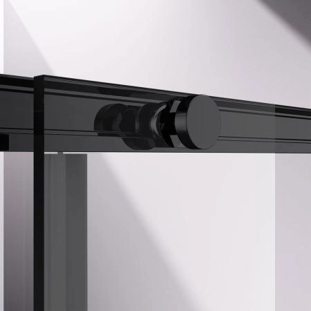 Душевой уголок Vincea Slim-N VSR-4SN8011CLB, 1100*800, черный, стекло прозрачное