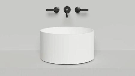 Раковина Salini ARMONIA ROUND 02  S-Stone матовая 45x45 130422M накладная