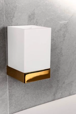 Стакан Boheme настенный Qubic Gold 10724-G