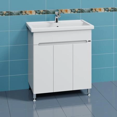 Тумба под раковину СаНта напольная  Лондон 80  3 дв. (ум.Фостер 80)