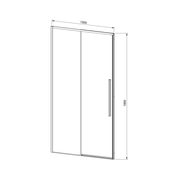 Душевая дверь Vincea Slim-N VDS-4SN130CGB, 1300, черный, стекло тонированное