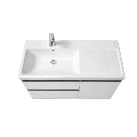 Roca Domi Тумба подвесная 100x45x51см, с 2 ящиками и 1 дверкой, SX, цвет: белый