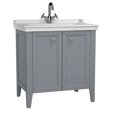 Тумба с раковиной  VitrA Valarte  62154 80 см матовая серая МДФ