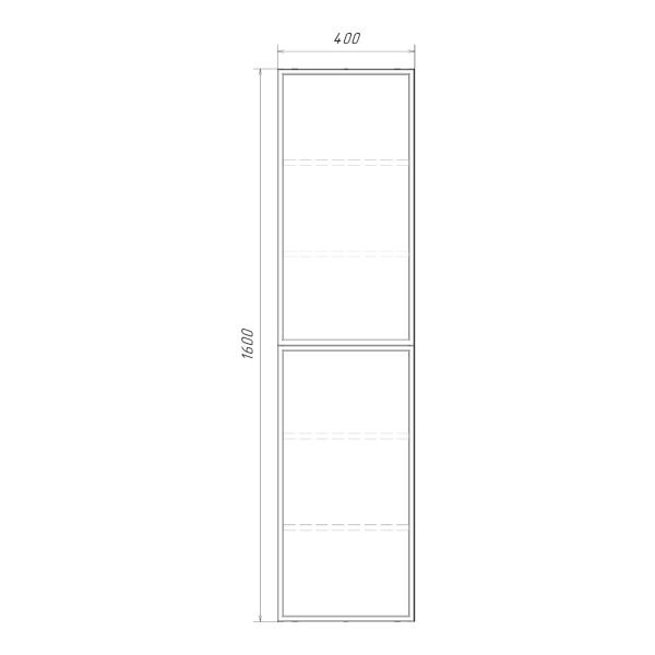 Шкаф-колонна Comforty Мадрид-40 00-00017873 белый матовый