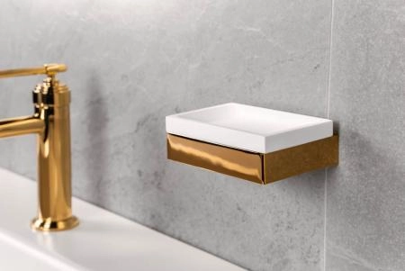 Мыльница Boheme настенная Qubic Gold 10723-G