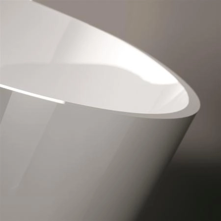 GRUPPO TREESSE Bali Ванна отдельностоящая 160x85x62h мм., с сливом-переливом и сифоном, SOLID SURFACE, цвет белый матовый