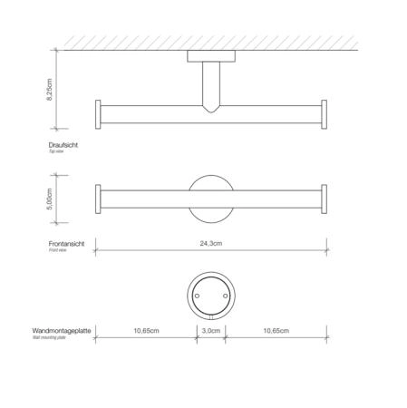 Decor Walther DW 725 Держатель туалетной бумаги, двойной, подвесной, цвет: хром