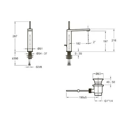 Смеситель Jacob Delafon COMPOSED E73053-TT для раковины титан с донным клапаном