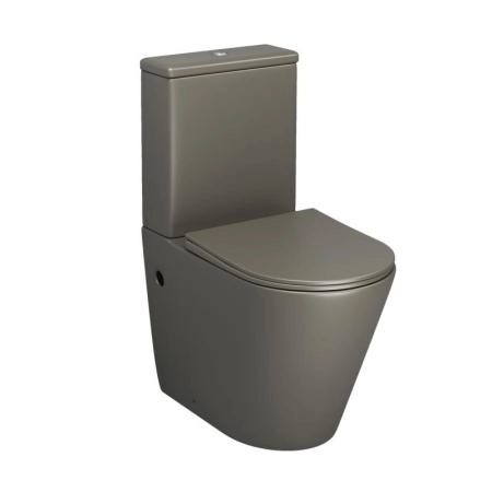 Унитаз Grossman GR-4480GSMS Color (620*365*810) ХАКИ МАТОВЫЙ напольный Безободковый с тонкой крышкой