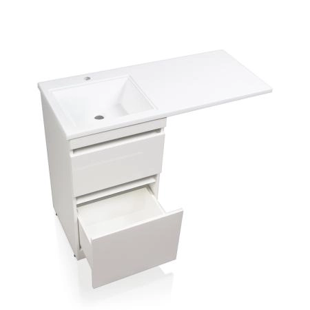 Тумба под раковину Elfante Даллас 110 напольная, Люкс белая, PLUS