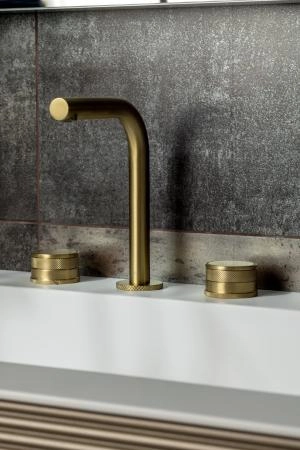 Смеситель на столешницу Boheme PRESTIGE на 3 отв. MAT GOLD 152-MG-PR