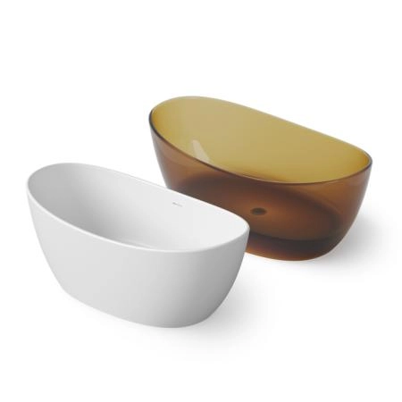 Dea Design Elegant Ванна 163x85x64см., отдельностоящая, Solid Surface, цвет: White №18