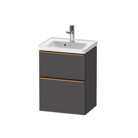 Duravit D-Neo Тумба под раковину 48.4x37.2см., подвесная, с выдв. ящиком и выдв. отделением, цвет: графит матовый
