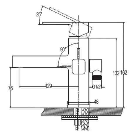 Смеситель для биде KAISER Sharp (64088) хром