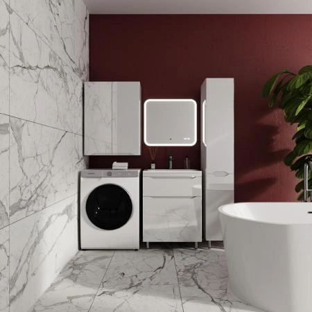 Колонна универсальная Style Line Марелла L с корзиной, Люкс антискрейтч белый глянец, PLUS