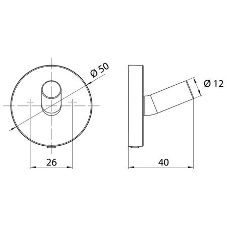 Emco Round Крючок, подвесной, цвет: белый