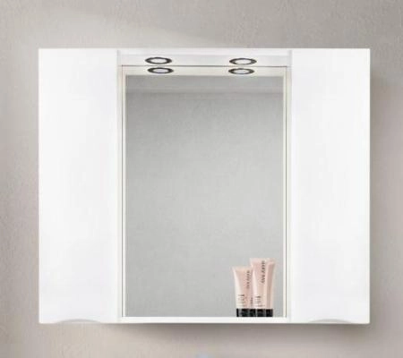 Шкаф Belbagno MARINO Bianco Lucido зеркальный подвесной с подсветкой MARINO-SPC-1000/750-2A-BL-P