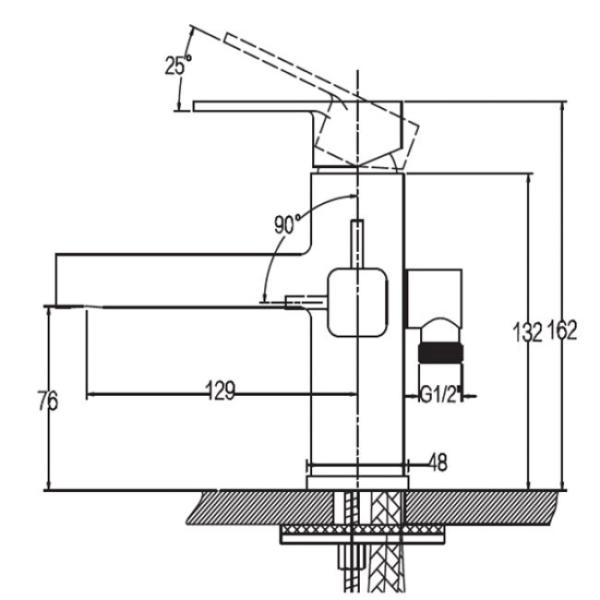 Смеситель для биде KAISER Sharp (64088) хром
