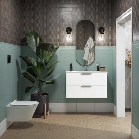 Тумба Kerama Marazzi PIANO FORTE ПИАНО ФОРТЕ PI.F.85\WHT подвесная 85 см, 2 ящика, белый глянцевый