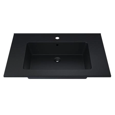 Раковина кварцевая Uperwood Parma Quartz, 75 см, черная матовая, космос