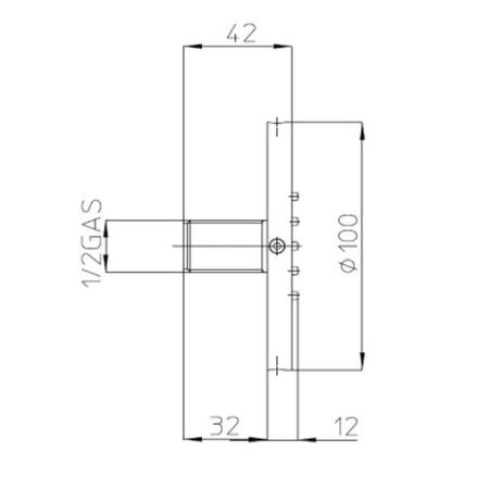 Боковая форсунка Bossini Tondo Flat I00175.073, черная матовая