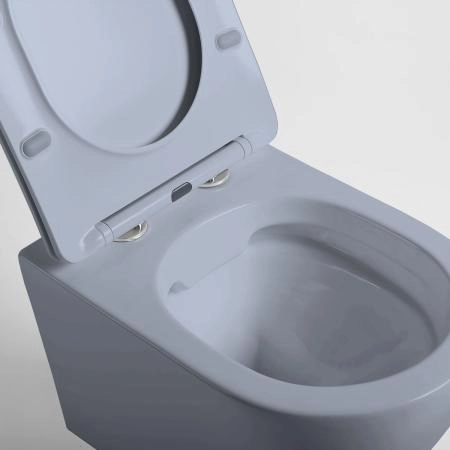 Унитаз подвесной Vincea Globo VT1-14SMO безободковый, цвет океан мат., ультратонкое сиденье soft-close