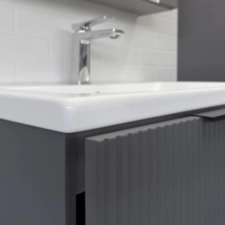Тумба с раковиной Comforty Лима-70П2 00-00019212 подвесная антрацит с раковиной Комо 70