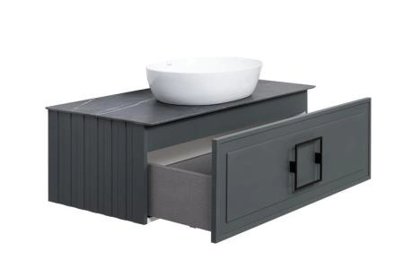 Тумба под раковину LA FENICE Cubo Grigio серый 100 FNC-01-CUB-G-100 серый матовый зелёный матовый