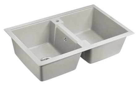 Кухонная мойка Paulmark ZWILLING PM238150-GR серый 810х500 кварцевая
