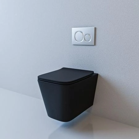 Унитаз ESBANO GARTEZ черный матовый безободковый подвесной 510x345x340
