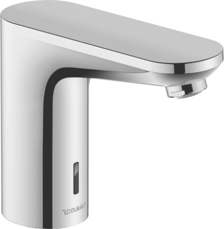 Duravit Sensor 1 смеситель сенсорный инфракрасный на столешницу, подключение к сети 230 В / 50 Гц, расход 5,0 л/мин (3 бар), цвет хром