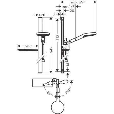 Душевая система Hansgrohe Raindance Select S 27648000 хром