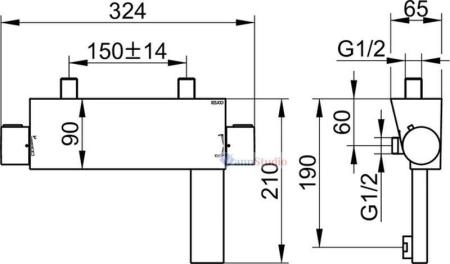 Смеситель для ванны Keuco Edition 11 51120010100 Хром