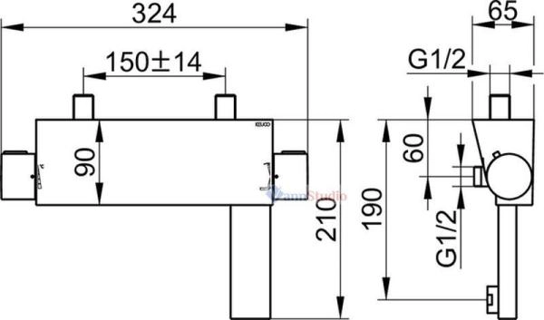 Смеситель для ванны Keuco Edition 11 51120010100 Хром