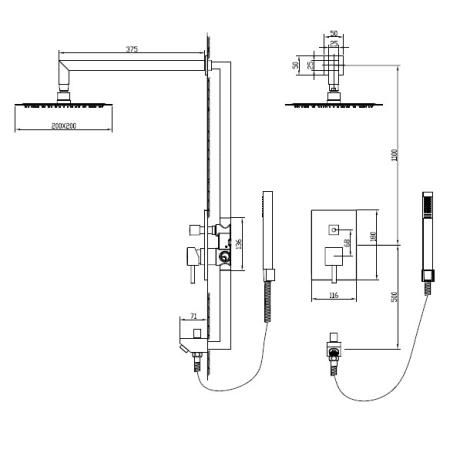 Душевая система RGW Shower Panels SP-54 21140854-01 хром